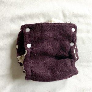 Babee Greens plum wool diaper cover size S